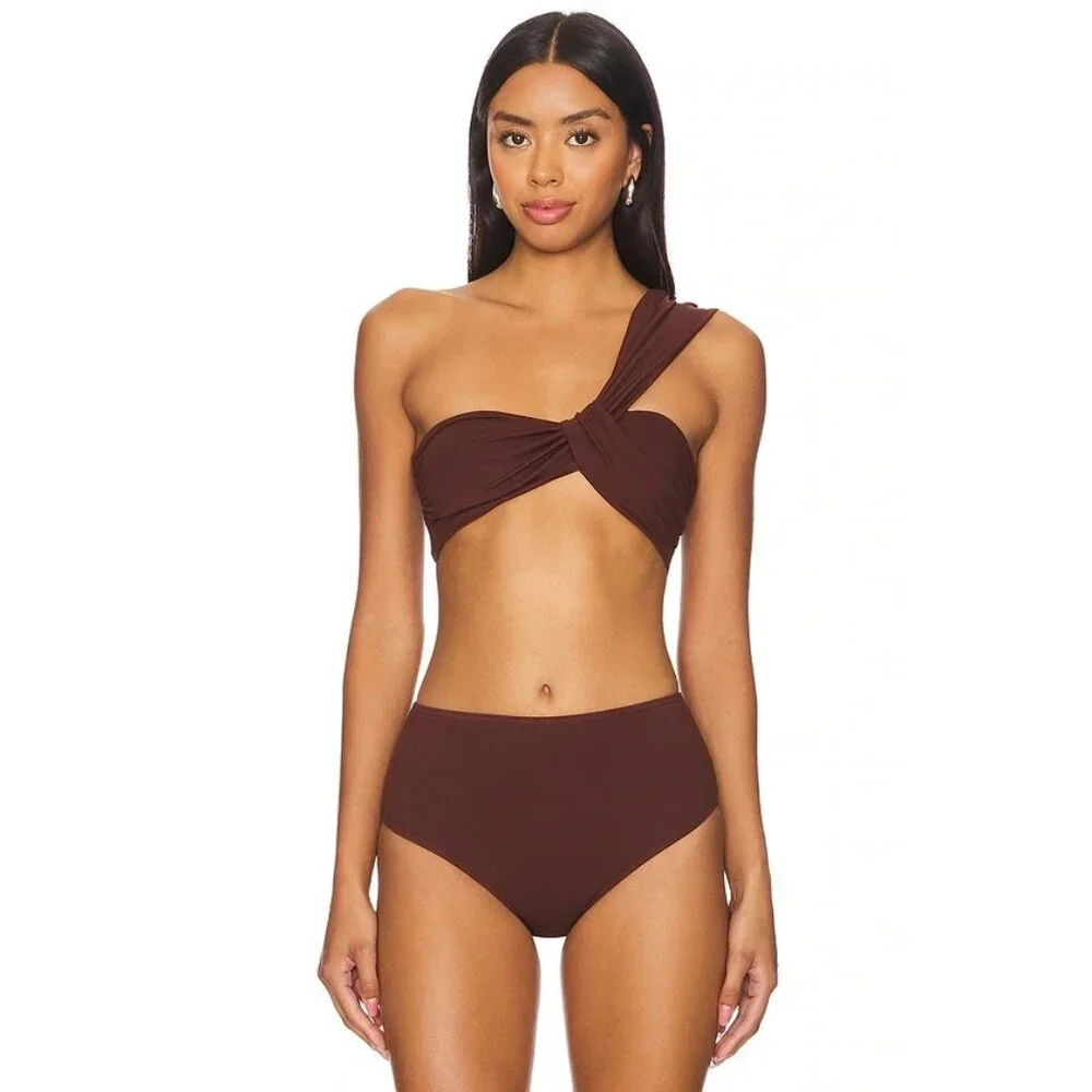 A.L.C. Athena Bikini Top in Carob Brown